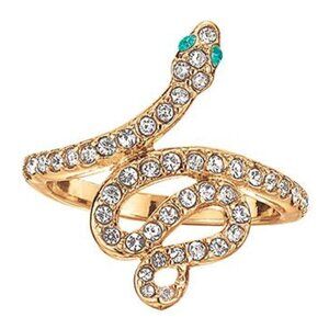 Avon Pavé Accents Serpent Goldtone Ring - Size 10